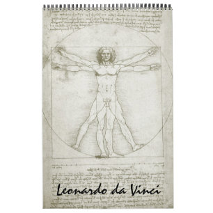 Calendrier Mural Leonardo da Vinci Beaux-Arts Esquisses et dessins