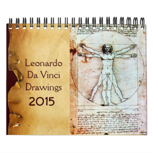 Calendrier Mural LEONARDO DA VINCI Dessins 2015