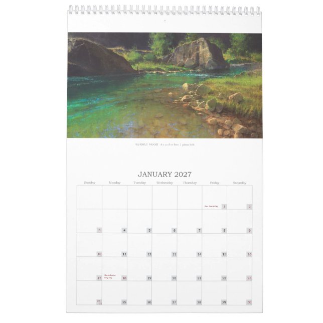 Calendrier Mural Les beaux-arts du COTON 2015 de BRENT (Jan 2027)