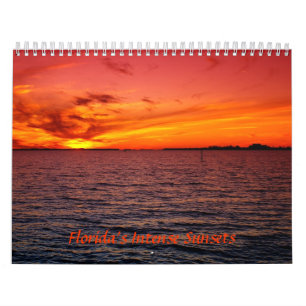 Calendrier Mural Les couchers du soleil intenses de la Floride