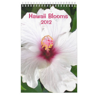 Calendrier Mural Les fleurs d'Hawaï