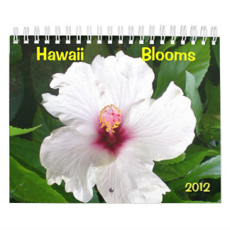Calendrier Mural Les fleurs d'Hawaï