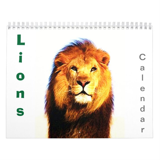 Calendrier Mural Lions - Animaux sauvages & Big Cats Wall (Protection)