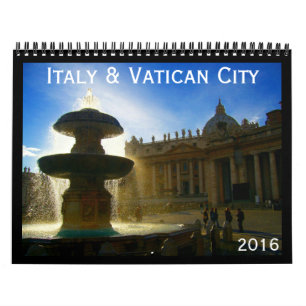 Calendrier Mural l'Italie et vatican 2016