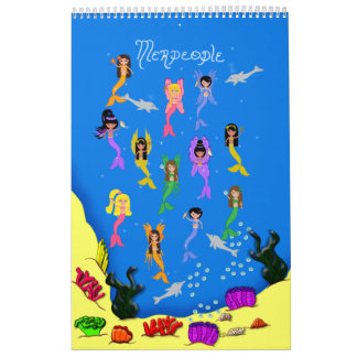 Calendrier Mural Livre d'impression Merpeople