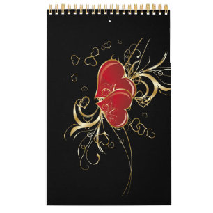 Calendrier Mural Livre d'or Heart Elegance (ordinateur portable)