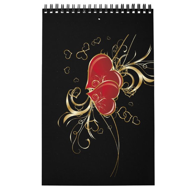 Calendrier Mural Livre d'or Heart Elegance (ordinateur portable) (Protection)