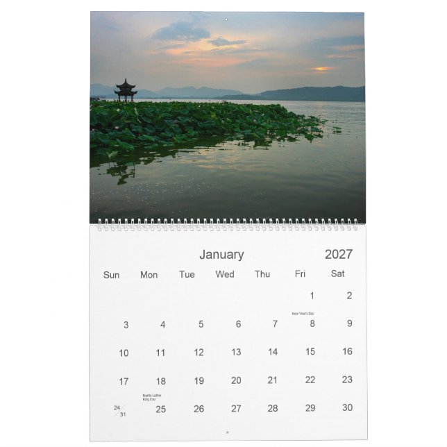 Calendrier Mural Lotus (Jan 2027)