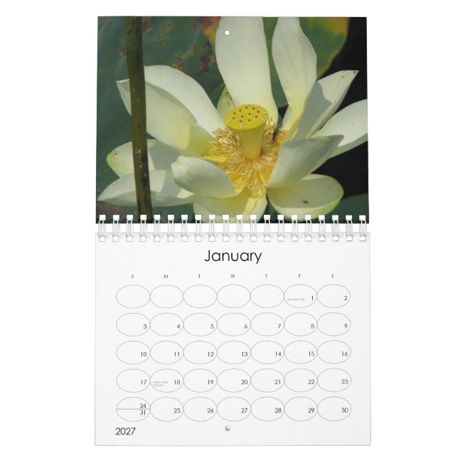 Calendrier Mural Lotus Flower 2008 (Jan 2027)