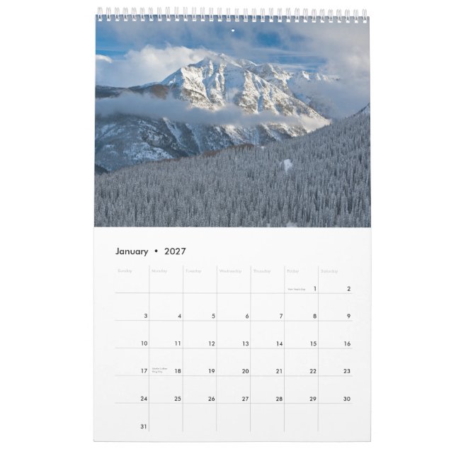 Calendrier Mural L'ouest indompté (Jan 2027)