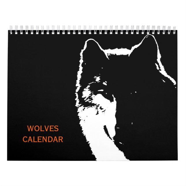 Calendrier Mural Loups - Animaux sauvages (Protection)
