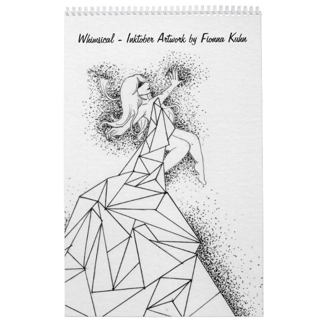 Calendrier Mural Lunatique - illustration d'Inktober par Fionna (Protection)