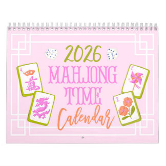 Calendrier mural Mahjong 2026