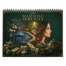 Calendrier mural Mahjong Serenity Quatre Saisons 2