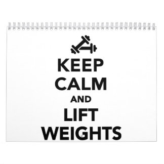 Calendrier Mural Maintenez calme et soulevez les poids Bodybuilding