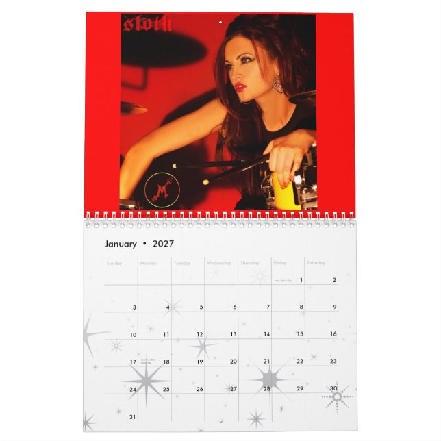 Calendrier Mural Maria Kanellis, chanteur/compositeur/calendrier (Jan 2027)