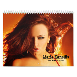 Calendrier Mural Maria Kanellis, chanteur/compositeur/calendrier
