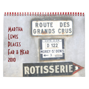 Calendrier Mural Martha Lewis : Lieux Far & Near 2010