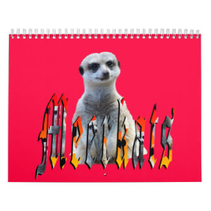 Calendrier Mural Meerkat Avec Style USA Holidays 2019,