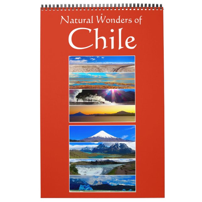 Calendrier Mural merveilles du chili (Protection)