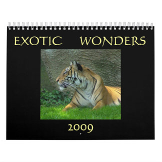 Calendrier Mural Merveilles exotiques 2009