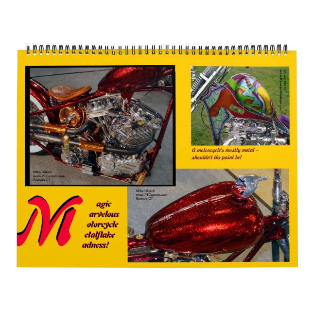 Calendrier Mural Métalflake Madness Immense Motorcycle Peinture 201 (Protection)