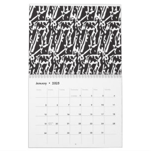 Calendrier mural minimaliste abstrait moderne