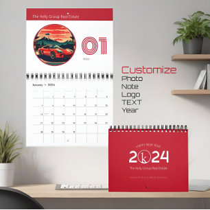 Calendrier mural minimaliste élégant pour entrepri
