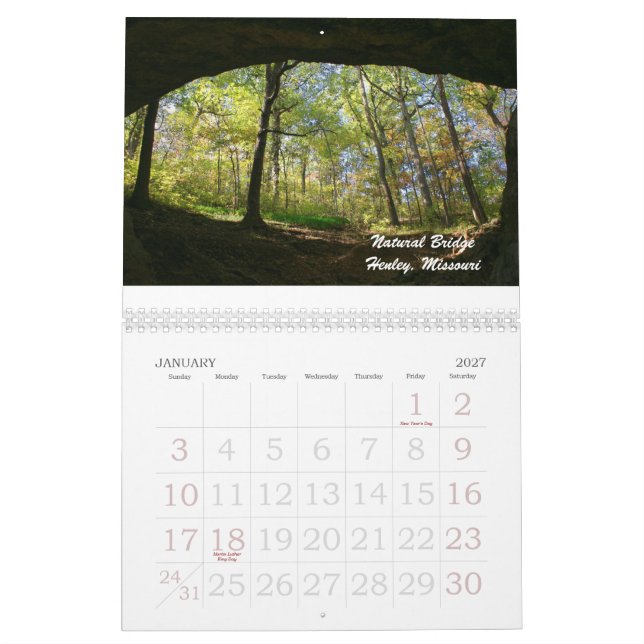 Calendrier Mural Moments au Missouri (Jan 2027)
