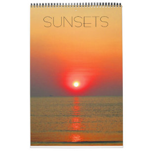 Calendrier Mural monde du coucher de soleil