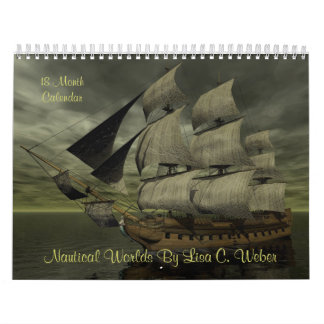 Calendrier Mural Mondes nautiques par Lisa C. Weber 18 mois,