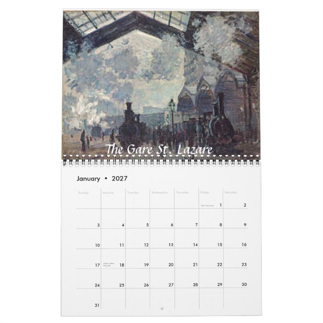 Calendrier Mural Monet 2011 (Jan 2027)
