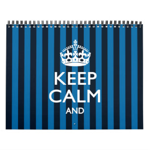 Calendrier Mural Monthly Personnalisé KEEP CALM ET votre texte 2025