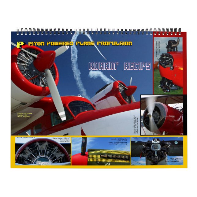 Calendrier Mural Moteurs d'aéronefs anciens Énorme 2014 (Protection)