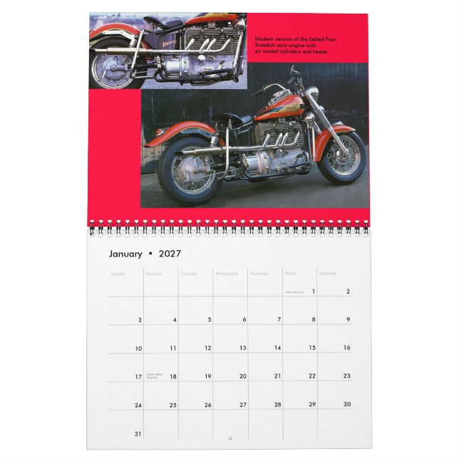 Calendrier Mural Moteurs en ligne (Jan 2027)