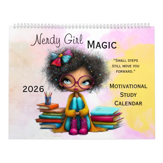 Calendrier mural motivant pour fille intelligente  (Protection)