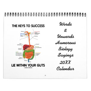 Calendrier Mural Mots et énonciations humoristiques 20XX Clnd de