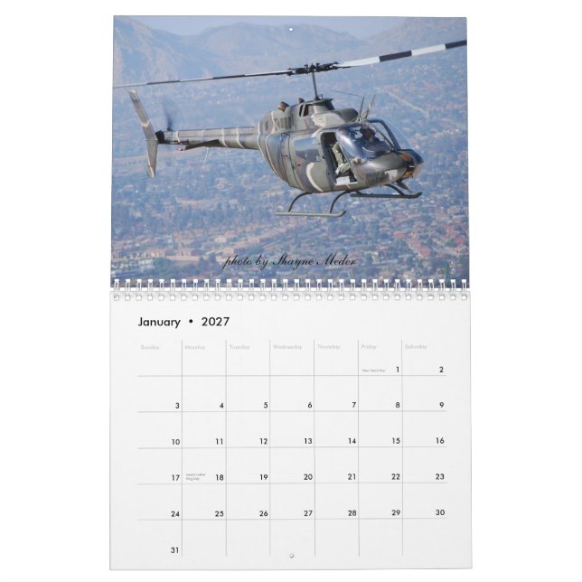 Calendrier Mural Musée d'air d'ailes et de rotors (Jan 2027)