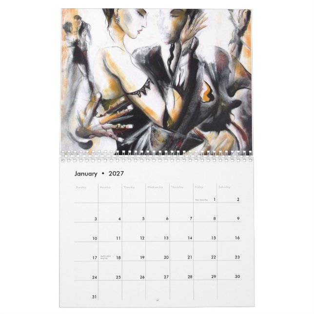 Calendrier Mural Musique et danse dans la ville (Jan 2027)