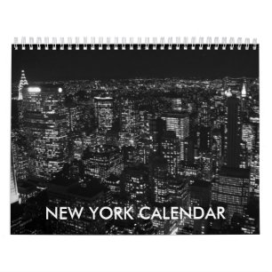 Calendrier Mural Noir blanc New York