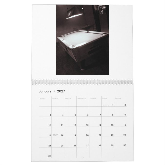 Calendrier Mural Noir et blanc, photographies par Sabri… (Jan 2027)