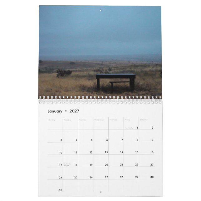 Calendrier Mural nuages au Nouveau Mexique (Jan 2027)