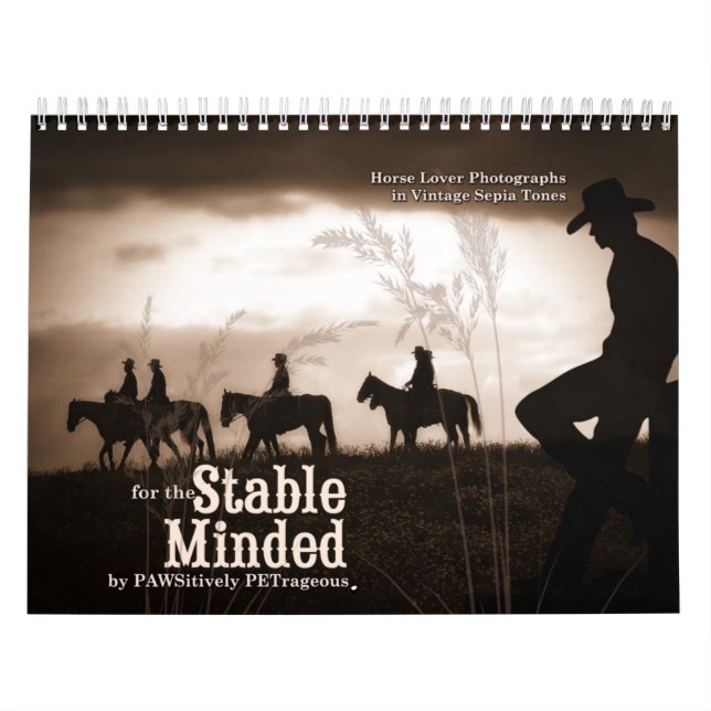 Calendrier Mural Odeur de cheval occidental stable d'esprit 12 mois (Protection)