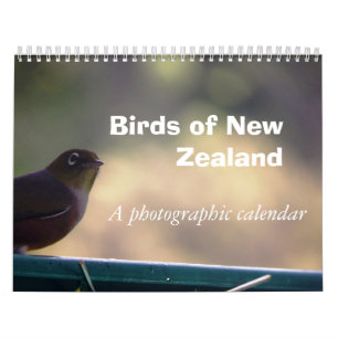 Calendrier Mural Oiseaux de la Nouvelle Zélande