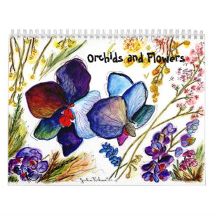 Calendrier Mural Orchidées et d'autres fleurs