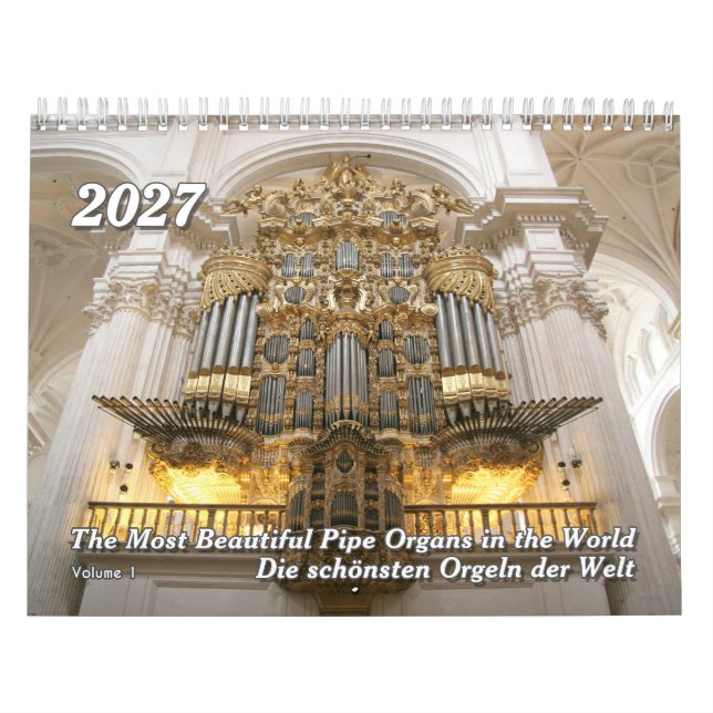 Calendrier mural Orgue à tuyaux 2027 – Calendrier  (Protection)