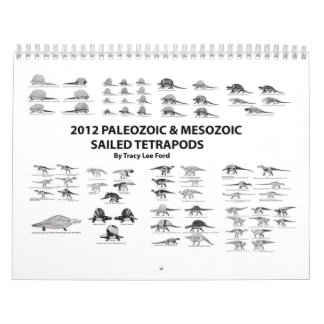 Calendrier Mural Palaeozoic 2012 et Tetrapods navigué mésozoïque