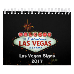 Calendrier Mural Panneaux de néon de Las Vegas