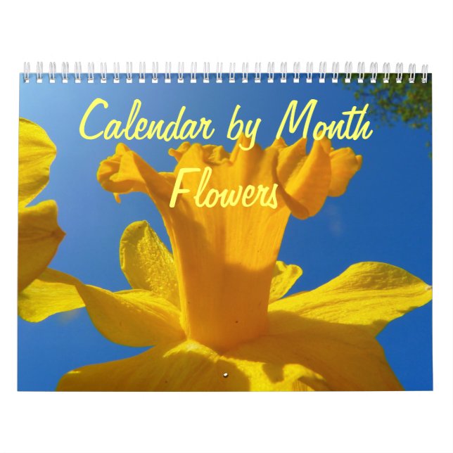 Calendrier mural par mois avec fleurs (Protection)