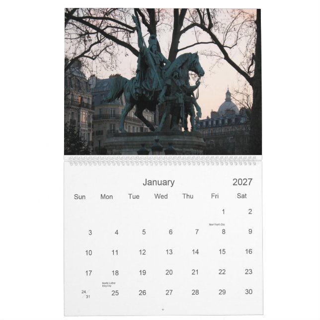 Calendrier Mural Paris 2014 (Jan 2027)